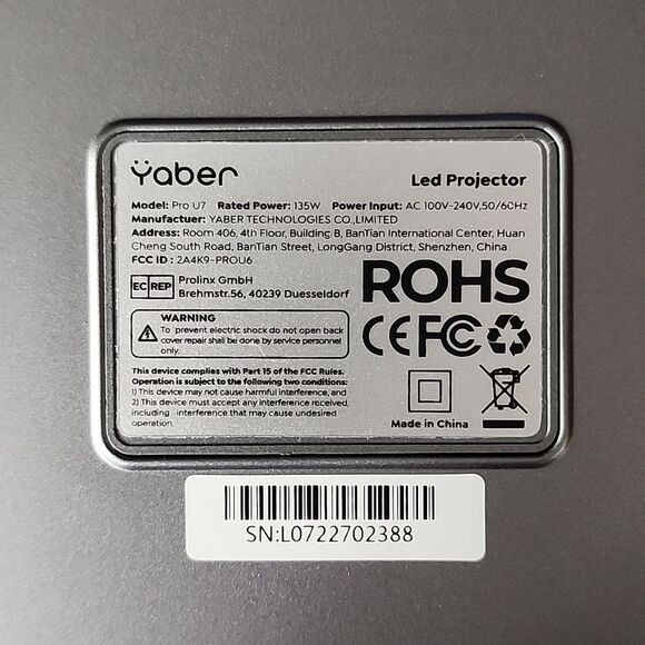 NIB‎ Yaber Buffalo Pro U7 Projector - Picture 10 of 10